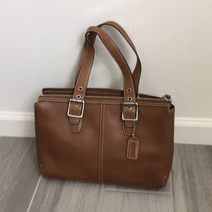 Coach genuine all leather satchel